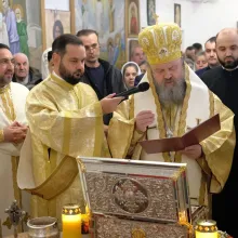 PS Timotei Prahoveanul a sfințit racla pentru moaștele Sf. Nectarie de la Institutul Oncologic București