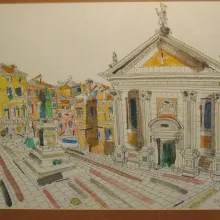 Palatul Bibliotecii Sfântului Sinod găzduiește expoziția de grafică In memoriam George-Paul Mihail