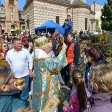 Buna Vestire, sărbătorită la Biserica Sf. Anton din Capitală: PS Varlaam a binecuvântat noile lucrări edilitare