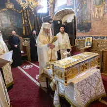 Preafericitul Părinte Patriarh Daniel a sfințit racla cu moaștele Sf. Onufrie de la Vorona