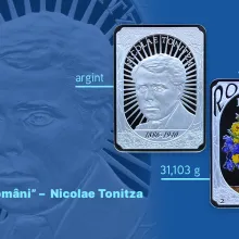 Prima monedă dreptunghiulară din argint a Băncii Naționale a României îl omagiază pe Nicolae Tonitza