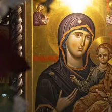 Icoana Maicii Domnului „Îndrumătoarea” de la Mănăstirea Pantocrator va fi adusă în pelerinaj în Capitală